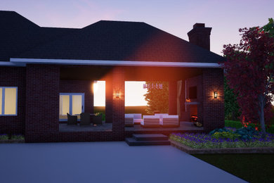 Inspiration for a contemporary home design remodel in Detroit