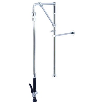 Central Brass 0641 Wall Mounted Pre-Rinse Assembly with Overhead Swivel and Hig