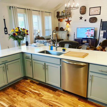 Round Rock Kitchen Remodel with Cabinet Painting & Flooring