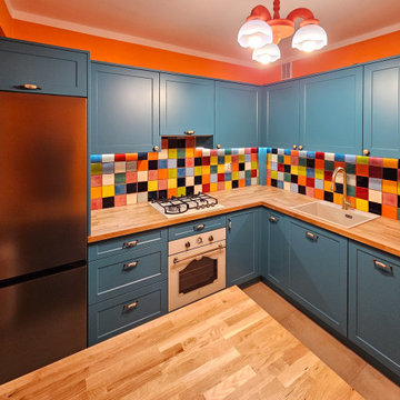 Colorful Patchwork in a Modern Kitchen