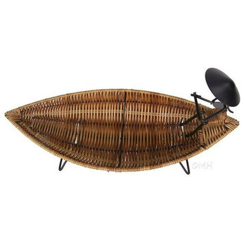 Old Modern Handicrafts MS015 Asian Style Tranquility Boat Basket