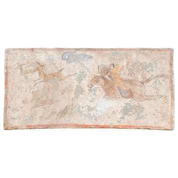 Hand-painted Hunting Scene Liao Dynasty Style Mural Tile