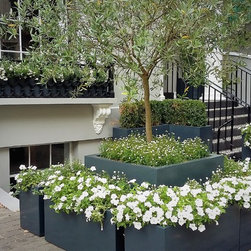 Bespoke Fibreglass Planters for a London Front Garden - Outdoor Plant Pots & Planters
