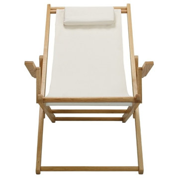 Sling Chair Natural Frame, Natural/Wheat Canvas