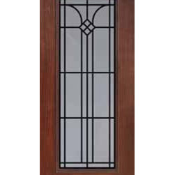 External Single Door 80 Fiberglass Cantania Full Lite GBG Glass - Front Doors