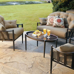 Chandler 4pc Conversation Set - Neutral - Outdoor Lounge Sets