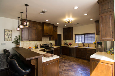 Inspiration for a rustic kitchen remodel in Los Angeles