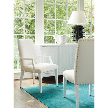 Darien Upholstered Arm Chair - Ivory