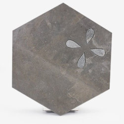 Hexagon with Petal Deco - Wall And Floor Tile