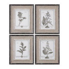 Uttermost "Gray Study" 4-Piece Framed Art Set, 14.5"x17.5"