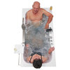 Ella Companion 32"x60" Triple Massage Acrylic Two Seat Walk in Bathtub, Faucet