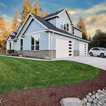 Front Garage Elevation - The Aerius - Two Story Modern American Craftsman