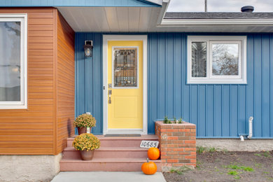 Inspiration for a transitional home design remodel in Edmonton