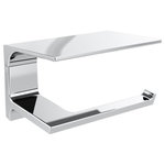 Delta Faucet - Delta Faucet Pivotal Tissue Holder with Shelf 79956 - The confident slant of the Pivotal™ Bath Collection makes it a striking addition to a bathroom’s contemporary geometry for a look that makes a statement. Complete the look of your bath with this Pivotal Tissue Holder with Shelf. Delta makes installation a breeze for the weekend DIYer by including all mounting hardware and easy-to-understand installation instructions. Chrome has rapidly become one of the most popular finishes across décor styles in the kitchen and bath thanks to its stunning gloss and innate versatility. Paired with crisp lines and bright whites, it creates a bold, modern contrast, but it works equally well with vintage styles and traditional spaces to convey a hint of nostalgia.You can install with confidence, knowing that Delta backs its bath hardware with a Lifetime Limited Warranty.