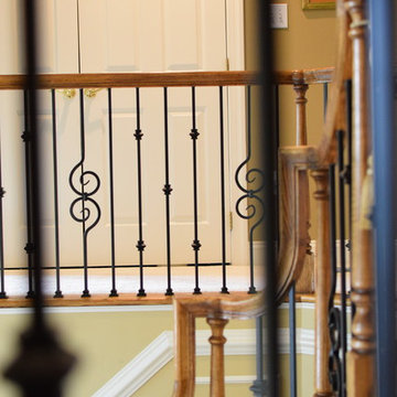 Mc Lean Va Stair remodel with Iron balusters