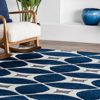 Nuloom Hand-Tufted Gabriela Area Rug, Navy 4'x6'