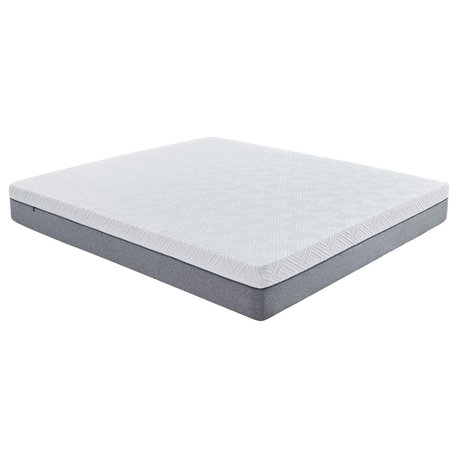 Queen 12" Medium Firm Mattress, Pressure Relief & Cooling Gel Foam, Cal King