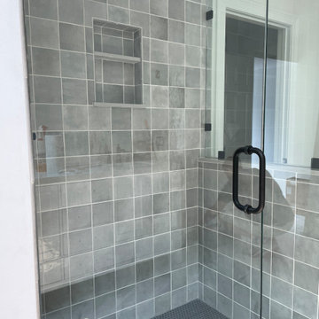 Durham Master Bathroom Handmade Square Tiles