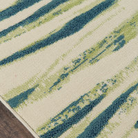 Momeni Baja Polypropylene Indoor Outdoor Rug, Green, 6'7"x9'6"