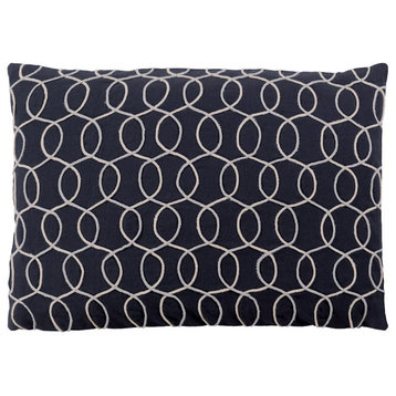 Solid Bold II by B. Berk for Surya Pillow Cover, Black, 13' x 19'