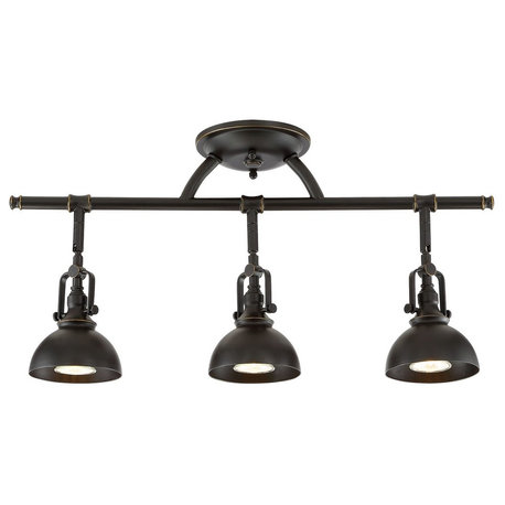 Kira Home Broadway 23" 3-Light Directional Wall/Ceiling Track Light, Bronze