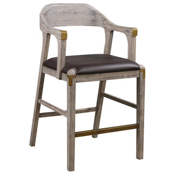 Montana Wood Kitchen Counter Stool, Counter Height