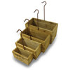 Set of 4 Vintage Look Nesting Herb Growing Boxes With Hangers