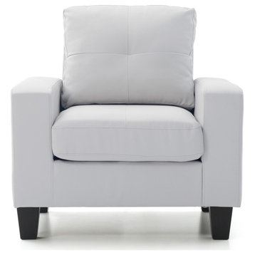 Newbury Faux Leather Club Chair, White