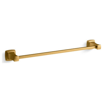 Kohler K-27410 Riff 24" Towel Bar - Vibrant Brushed Moderne Brass
