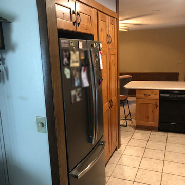 Craftsman Style Kitchen Remodel Done in Knotty Alder