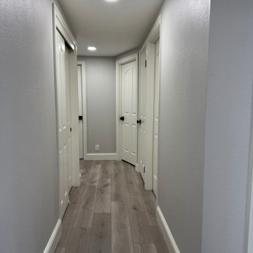 Home Remodel/ One Bath/paint/popcorn removal/LED Can lights/baseboards/Flooring