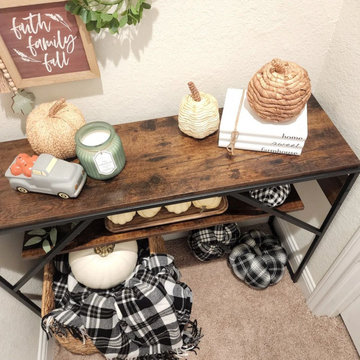 Halloween Decoration Ideas with Narrow Console Table (@addie_pattie23)