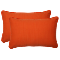 Sundeck Orange Rectangle Throw Pillow, Set of 2