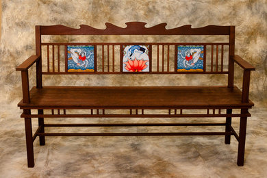 Inspiration for an asian porch remodel in New York