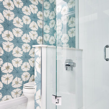 Blue and White Bathroom