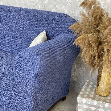 Blue 2 Seater Loveseat Slipcover | Microfibra Collection