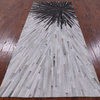 Runner Hand Stitched Natural Cowhide Rug 4' 0" X 10' 0" C1205