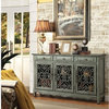 Coaster Madeline 3-door Wood Accent Cabinet in Antique Green