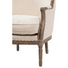 Bergere Occasional Chair, Natural White