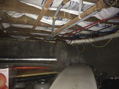 Hanging hot water radiator in crawl space - yay or nay