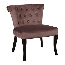Universal Lighting and Decor - Suki Tucra Fawn Velvet Tufted Armless Dining Chair - Bar Stools And Counter Stools