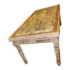 Mogul Interior - Consigned Antique Rustic Doors Table Reclaimed Solid Wooden Dining Table - Coffee Tables