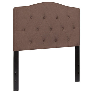 Cambridge Tufted Upholstered Twin Size Headboard, Camel Fabric