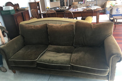 Before and After - giving old tired sofas new life