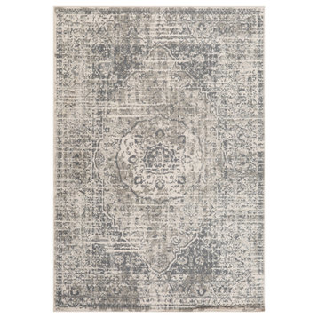 Alpine Dale Area Rug, Gray, 10'6"x13'9", Medallion