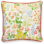 SCALAMANDRE - Nymph Floral 18X18 Pillow, Springtime, 18" X 18" - Featuring luxury textiles from The House of Scalamandre, this pillow was thoughtfully curated by our design team and sewn together with care in the USA. Effortlessly incorporate a piece of our rich history and signature aesthetic into your home, and shop our pre-styled pillows, made for you!