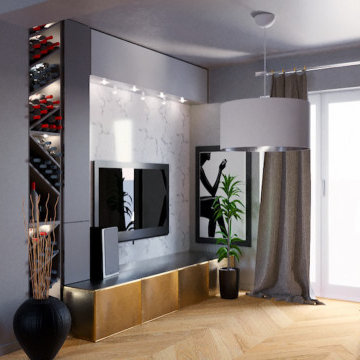 Studio di un living open space