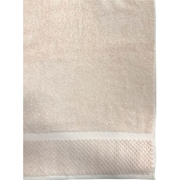 Diplomat 6-Piece 100% Cotton Bath Towel Set, Creme
