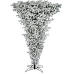 Vickerman - Vickerman A895195 14' Flocked Utica Fir Artificial Christmas Tree Unlit - Vickerman Artificial 14' Flocked Utica Fir Christmas Tree featuring 6947 PVC Tips. This tree comes unlit, has beautifully flocked tips on metal hinged branches and a Metal tree stand is included.