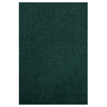 Furnish My Place Forest Green 2' x 6' Solid Color Rug Made In Usa